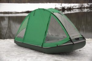 Фото тента-палатки на лодку Аква 3200